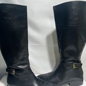 Ralph Lauren Black Over the Knee Boots